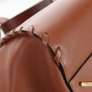 LOEWE Hammock Hand Bag Leather 2way Brown Gold Auth 204880SAM-17