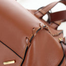 LOEWE Hammock Hand Bag Leather 2way Brown Gold Auth 204880SAM-18