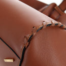 LOEWE Hammock Hand Bag Leather 2way Brown Gold Auth 204880SAM-20