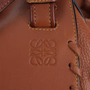 LOEWE Hammock Hand Bag Leather 2way Brown Gold Auth 204880SAM-21