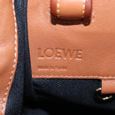LOEWE Hammock Hand Bag Leather 2way Brown Gold Auth 204880SAM-22