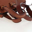 LOEWE Hammock Hand Bag Leather 2way Brown Gold Auth 204880SAM-7