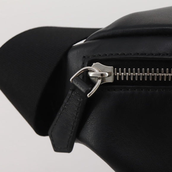 FENDI Bugseye Body Bag Leather Black Silver 7VA434 Auth 204881M