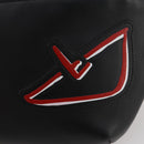 FENDI Bugseye Body Bag Leather Black Silver 7VA434 Auth 204881M-19