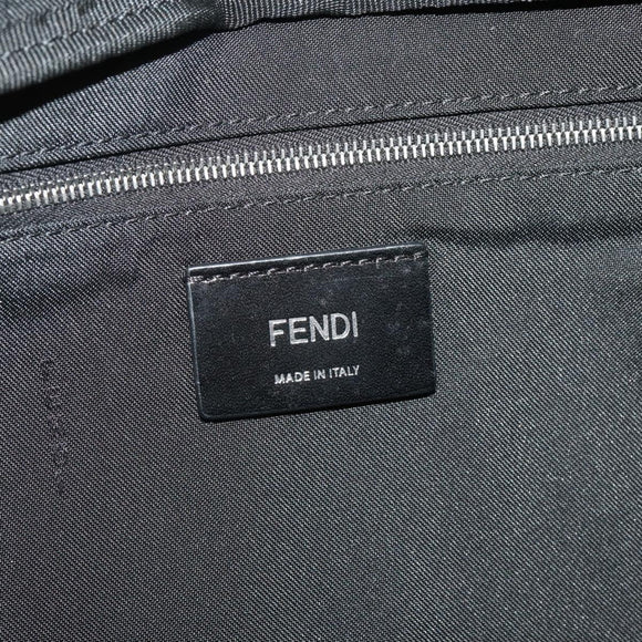FENDI Bugseye Body Bag Leather Black Silver 7VA434 Auth 204881M