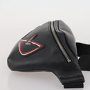 FENDI Bugseye Body Bag Leather Black Silver 7VA434 Auth 204881M-4