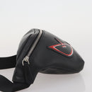 FENDI Bugseye Body Bag Leather Black Silver 7VA434 Auth 204881M-5