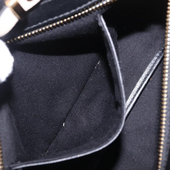 Chloe Alice Hand Bag Leather 2way Black Gold Auth 204883