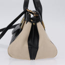 Chloe Alice Hand Bag Leather 2way Black Gold Auth 204883-4