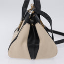 Chloe Alice Hand Bag Leather 2way Black Gold Auth 204883-5
