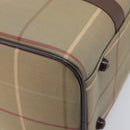 Burberrys Nova Check Boston Bag Canvas Brown Gold Auth 204885A-16