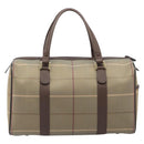 Burberrys Nova Check Boston Bag Canvas Brown Gold Auth 204885A-2