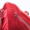GUCCI GG Canvas Bamboo Hand Bag Red Silver 112526 Auth 204886-18
