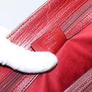 GUCCI GG Canvas Bamboo Hand Bag Red Silver 112526 Auth 204886-23