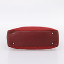 GUCCI GG Canvas Bamboo Hand Bag Red Silver 112526 Auth 204886-9
