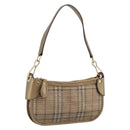BURBERRY Nova Check Shoulder Bag PVC Leather Gold Auth 204889V-1
