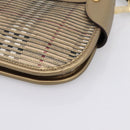 BURBERRY Nova Check Shoulder Bag PVC Leather Gold Auth 204889V-14