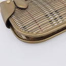 BURBERRY Nova Check Shoulder Bag PVC Leather Gold Auth 204889V-15