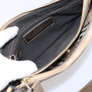 BURBERRY Nova Check Shoulder Bag PVC Leather Gold Auth 204889V-23
