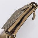 BURBERRY Nova Check Shoulder Bag PVC Leather Gold Auth 204889V-6