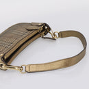 BURBERRY Nova Check Shoulder Bag PVC Leather Gold Auth 204889V-7