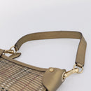 BURBERRY Nova Check Shoulder Bag PVC Leather Gold Auth 204889V-8