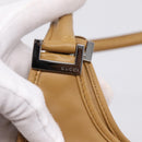 GUCCI Jackie Hand Bag Leather Beige Silver 002 1067 Auth 204890A-16