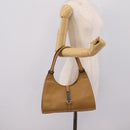 GUCCI Jackie Hand Bag Leather Beige Silver 002 1067 Auth 204890A-27