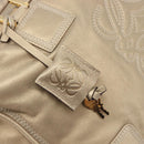 LOEWE Amazona 35 Hand Bag Leather Gold Auth 204893A-20