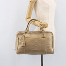 LOEWE Amazona 35 Hand Bag Leather Gold Auth 204893A-27