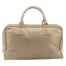 LOEWE Amazona 35 Hand Bag Leather Gold Auth 204893A-2