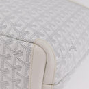 GOYARD Herringbone Artois PM Tote Bag PVC Leather White Auth 204894SM-16