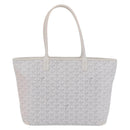GOYARD Herringbone Artois PM Tote Bag PVC Leather White Auth 204894SM-4