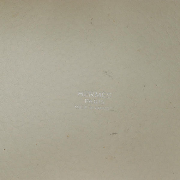HERMES Picotan Lock PM Hand Bag Taurillon Leather White Silver Auth 204895SAM
