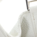 HERMES Picotan Lock PM Hand Bag Taurillon Leather White Silver Auth 204895SAM-20