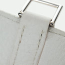 HERMES Picotan Lock PM Hand Bag Taurillon Leather White Silver Auth 204895SAM-21