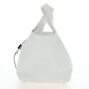 HERMES Picotan Lock PM Hand Bag Taurillon Leather White Silver Auth 204895SAM-4