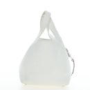 HERMES Picotan Lock PM Hand Bag Taurillon Leather White Silver Auth 204895SAM-5