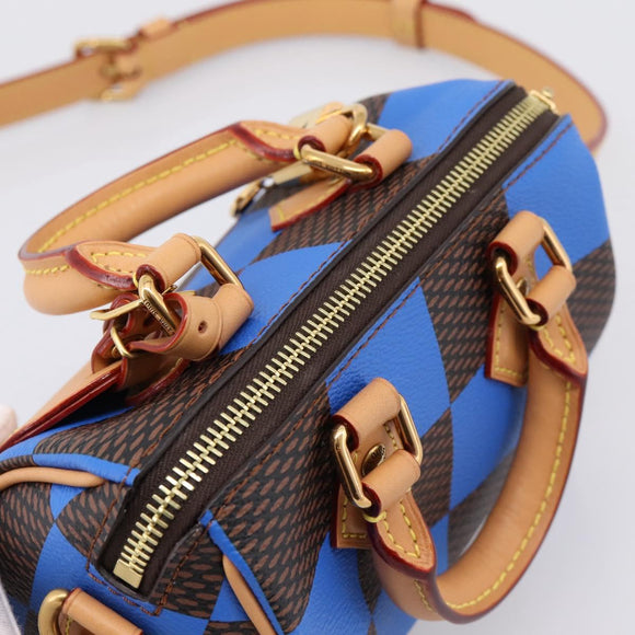 LOUIS VUITTON Damier Pop Speedy Bandouliere 18 Hand Bag N40595 LV Auth 204896SM