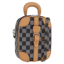 LOUIS VUITTON Damier Versette Vertical Bag White Black N60273 LV Auth 204899SAM-1