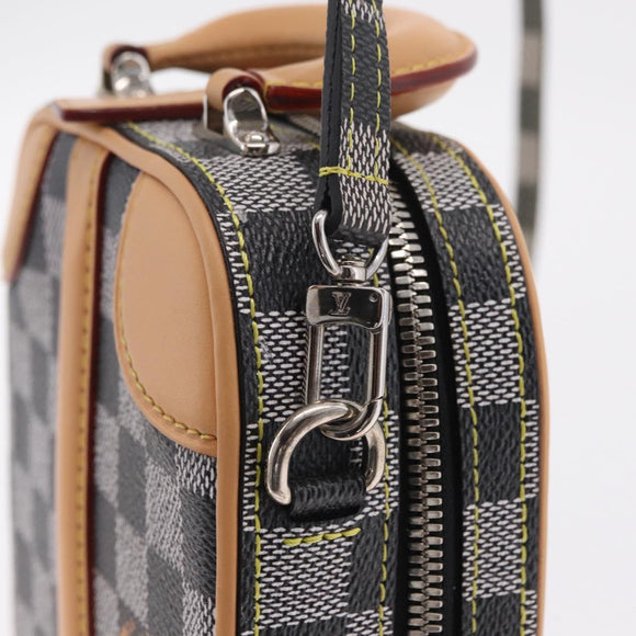 LOUIS VUITTON Damier Versette Vertical Bag White Black N60273 LV Auth 204899SAM