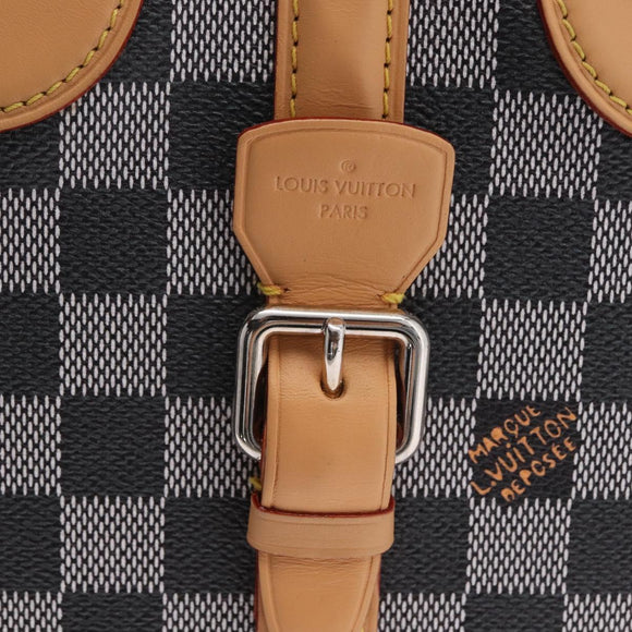 LOUIS VUITTON Damier Versette Vertical Bag White Black N60273 LV Auth 204899SAM