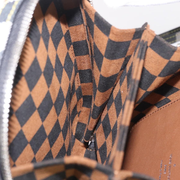 LOUIS VUITTON Damier Versette Vertical Bag White Black N60273 LV Auth 204899SAM