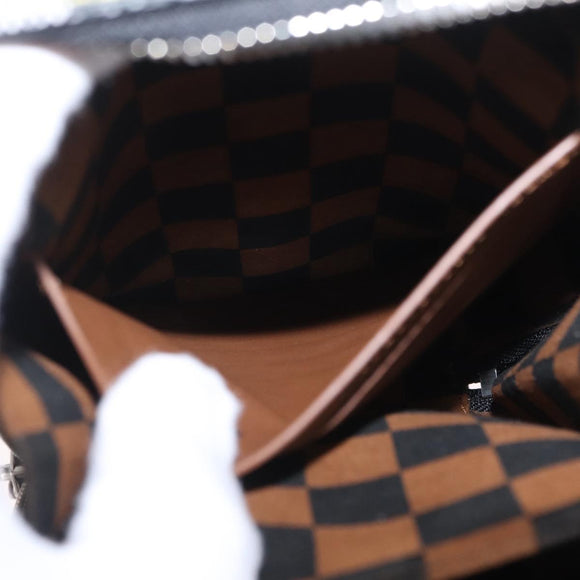 LOUIS VUITTON Damier Versette Vertical Bag White Black N60273 LV Auth 204899SAM