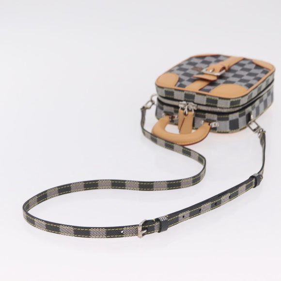 LOUIS VUITTON Damier Versette Vertical Bag White Black N60273 LV Auth 204899SAM