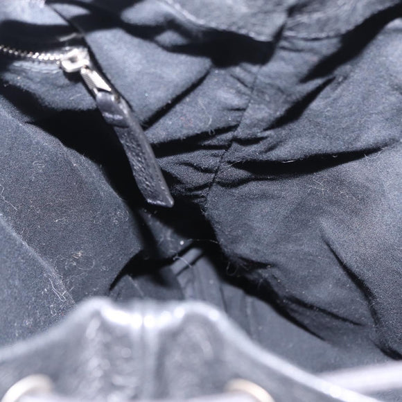 BALENCIAGA Backpack Leather Black Silver 326404 Auth 204900A