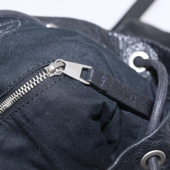 BALENCIAGA Backpack Leather Black Silver 326404 Auth 204900A