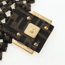 FENDI Zucca Canvas Mamma Baguette Shoulder Bag 2way Brown Black Auth 204902SM-19