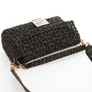 FENDI Zucca Canvas Mamma Baguette Shoulder Bag 2way Brown Black Auth 204902SM-6