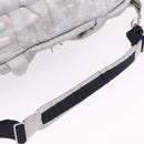 CHANEL Doudoune Coconage Shoulder Bag Coated Canvas 2way Silver CC Auth 204903A-10